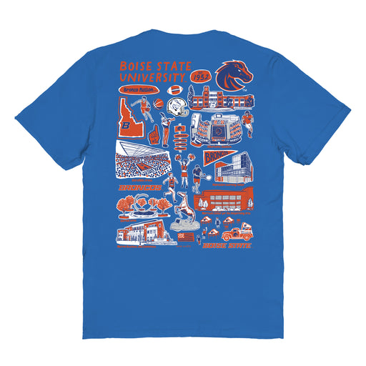 Boise State Broncos Vive La Fete Impressions Artwork Womens Cotton Tshirt - Vive La Fête - Online Apparel Store