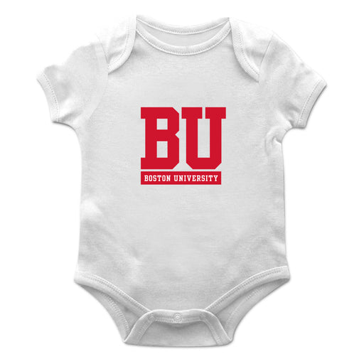 Boston University Cotton Short Sleeve Bodysuit White