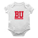 Boston University Cotton Short Sleeve Bodysuit White