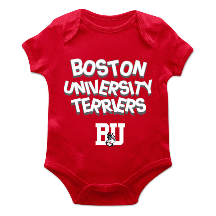Boston University Vive La Fete Infant Game Day Red Short Sleeve Bodysuit