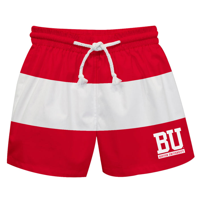 Boston University Vive La Fete Red Stripes Swimtrunks V1