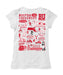 Boston University Hand Sketched Vive La Fete Impressions Artwork White Girls Cotton Short Sleeve Tee - Vive La Fête - Online Apparel Store