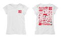 Boston University Hand Sketched Vive La Fete Impressions Artwork White Girls Cotton Short Sleeve Tee - Vive La Fête - Online Apparel Store