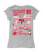 Boston University Hand Sketched Vive La Fete Impressions Artwork Grey Girls Cotton Short Sleeve Tee - Vive La Fête - Online Apparel Store