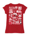 Boston University Hand Sketched Vive La Fete Impressions Artwork Red Girls Cotton Short Sleeve Tee - Vive La Fête - Online Apparel Store