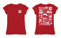 Boston University Hand Sketched Vive La Fete Impressions Artwork Red Girls Cotton Short Sleeve Tee - Vive La Fête - Online Apparel Store