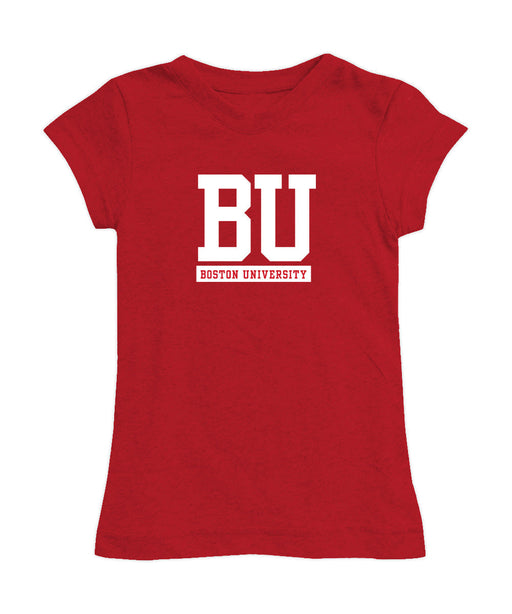 Boston University Girl´s Fitted Cotton T-shirt Red