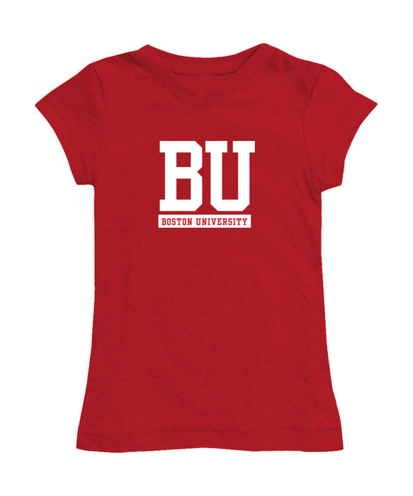 Boston University Girl´s Fitted Cotton T-shirt Red