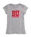 Boston University Girl´s Fitted Cotton T-shirt Grey
