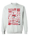 Boston University Hand Sketched Vive La Fete Impressions White Cotton Crewneck Sweatshirt for Women