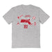 Boston University Hand Sketched Vive La Fete Impressions Icones Grey T-shirt for Women