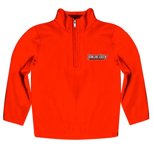 Bowling Green Falcons Vive La Fete Game Day Solid Orange Quarter Zip Pullover Sleeves
