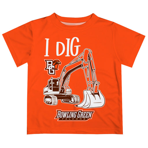 Bowling Green Falcons Vive La Fete Excavator Boys Game Day Orange Short Sleeve Tee