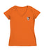Bowling Green Falcons Hand Sketched Vive La Fete Impressions Artwork Orange Women Cotton Short Sleeve V-Neck Tshirt
