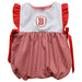 Bradley University Braves Embroidered Red Gingham Short Sleeve Girls Bubble - Vive La Fête - Online Apparel Store