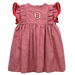 Bradley University Braves Embroidered Red Gingham Ruffle Dress - Vive La Fête - Online Apparel Store