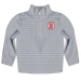 Bradley University Braves Embroidered Kids Gray Stripes Quarter Zip Pullover - Vive La Fête - Online Apparel Store