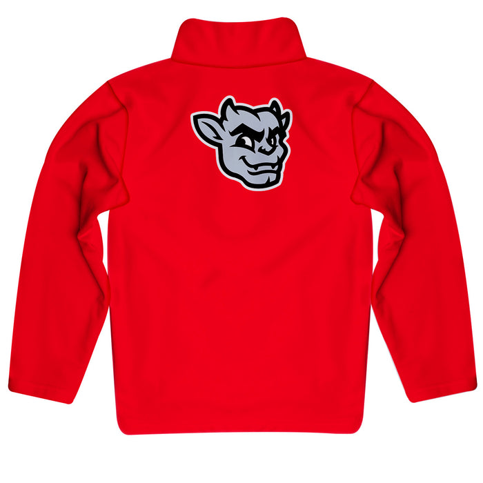Bradley University Braves Vive La Fete Game Day Solid Red Quarter Zip Pullover Sleeves - Vive La Fête - Online Apparel Store