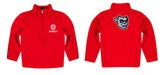 Bradley University Braves Vive La Fete Game Day Solid Red Quarter Zip Pullover Sleeves - Vive La Fête - Online Apparel Store