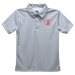 Bradley University Braves Embroidered Gray Short Sleeve Youth Polo Box Shirt - Vive La Fête - Online Apparel Store
