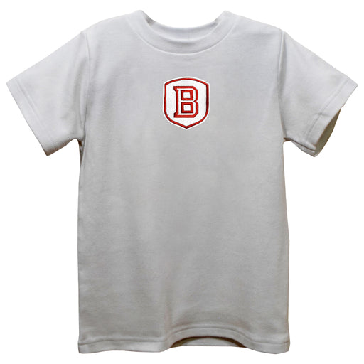 Bradley University Braves Embroidered White Short Sleeve Boys Tee Shirt - Vive La Fête - Online Apparel Store