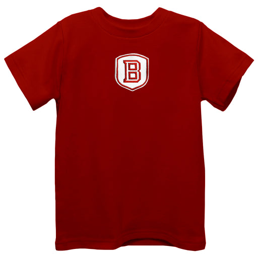 Bradley University Braves Embroidered Red knit Short Sleeve Boys Tee Shirt - Vive La Fête - Online Apparel Store
