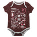Brown University Bears Hand Sketched Vive La Fete Impressions Artwork Infant Brown Short Sleeve Onesie Bodysuit