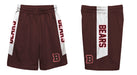 Brown Bears Vive La Fete Game Day Brown Stripes Boys Solid White Athletic Mesh Short - Vive La Fête - Online Apparel Store
