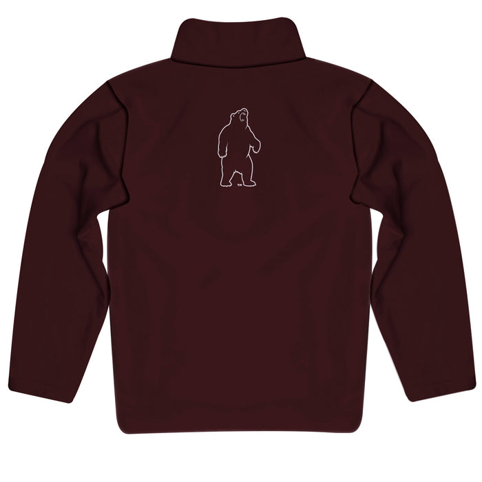 Brown University Bears Vive La Fete Game Day Solid Brown Quarter Zip Pullover Sleeves - Vive La Fête - Online Apparel Store