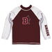 Brown University Bears Vive La Fete Logo Brown Long Sleeve Raglan Rashguard