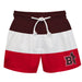 Brown University Bears Vive La Fete Brown Stripes Swimtrunks V1