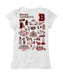 Brown University Bears Hand Sketched Vive La Fete Impressions Artwork White Girls Cotton Short Sleeve Tee - Vive La Fête - Online Apparel Store