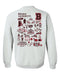 Brown University Bears Hand Sketched Artwork Gray Crewneck Sweatshirt for Women - Vive La Fête - Online Apparel Store