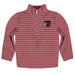 Bridgewater State University Bears BSU Embroidered Red Stripes Quarter Zip Pullover