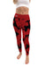 Bridgewater State University Bears BSU Vive La Fete Paint Brush Logo on Waist Women Red Yoga Leggings