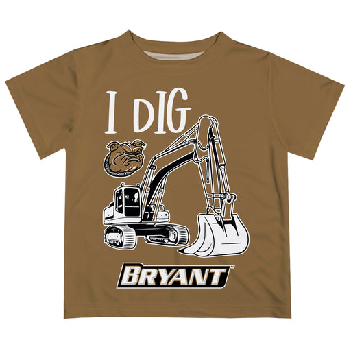 Bryant University Bulldogs Vive La Fete Excavator Boys Game Day Gold Short Sleeve Tee