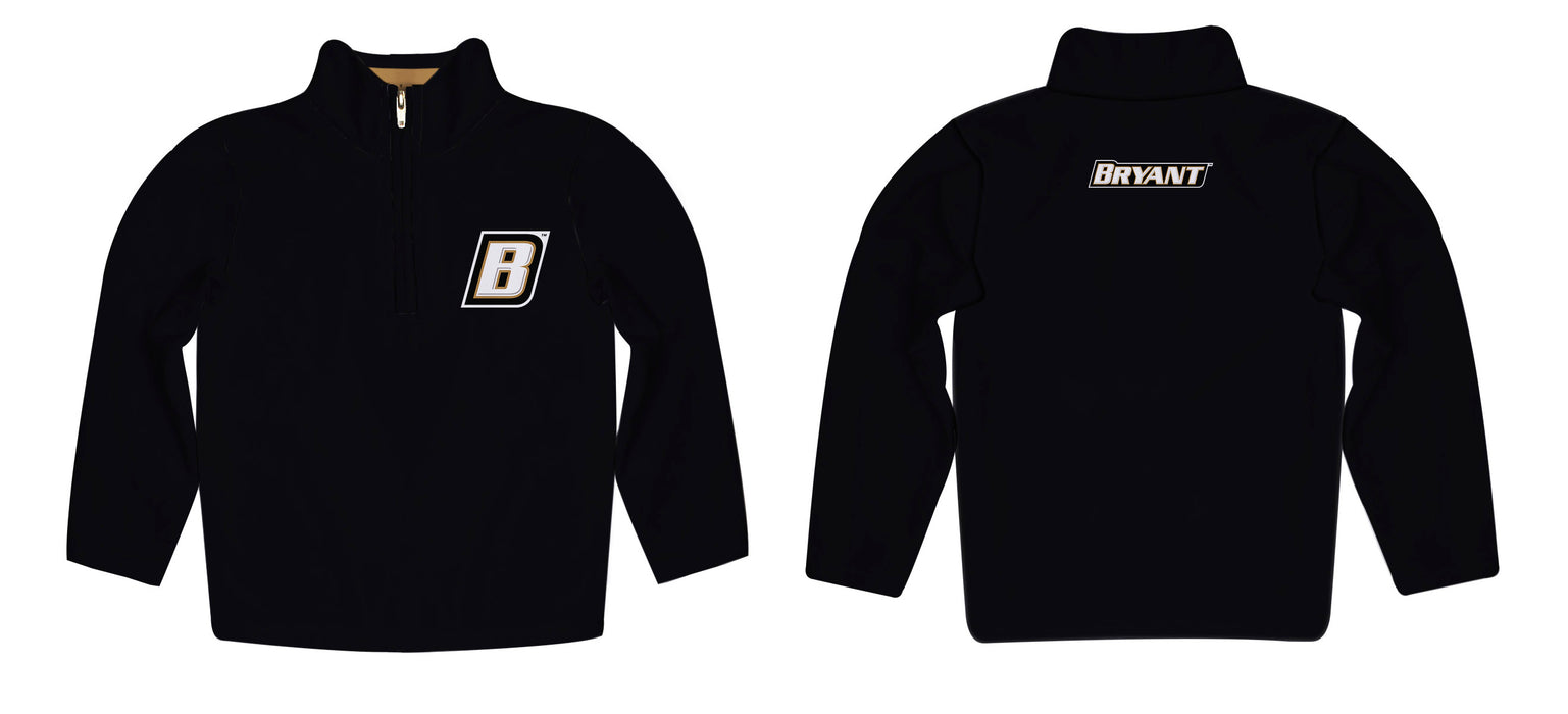 Bryant Bulldogs Vive La Fete Logo and Mascot Name Womens Black Quarter Zip Pullover - Vive La Fête - Online Apparel Store
