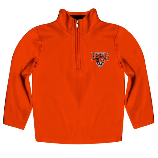 Buffalo State Bengals Vive La Fete Game Day Solid Orange Quarter Zip Pullover Sleeves