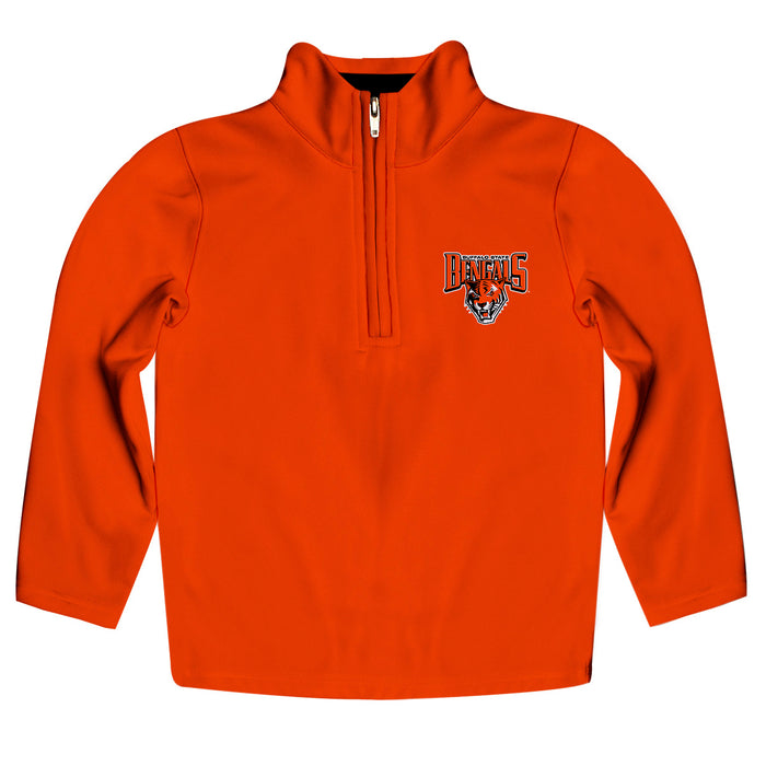 Buffalo State Bengals Vive La Fete Game Day Solid Orange Quarter Zip Pullover Sleeves
