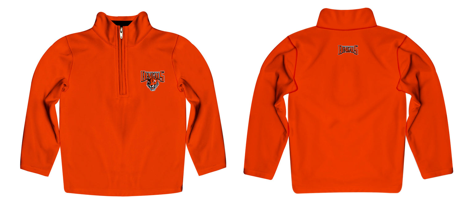 Buffalo State Bengals Vive La Fete Logo and Mascot Name Womens Orange Quarter Zip Pullover - Vive La Fête - Online Apparel Store