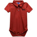 Ball State Cardinals Embroidered Red Solid Knit Boys Polo Bodysuit