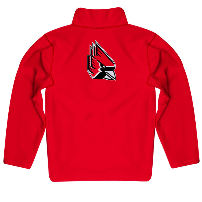 Ball State Cardinals Vive La Fete Game Day Solid Cardinal Quarter Zip Pullover Sleeves - Vive La Fête - Online Apparel Store
