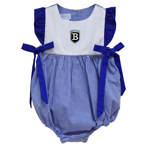 Bentley Falcons Embroidered Royal Gingham Girls Bubble
