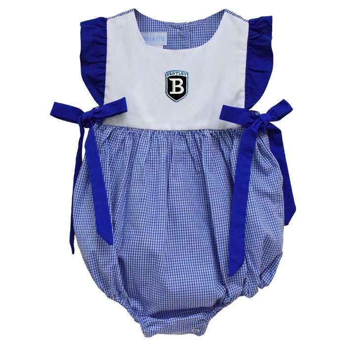 Bentley Falcons Embroidered Royal Gingham Girls Bubble