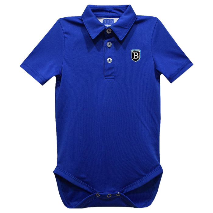 Bentley Falcons Embroidered Royal Solid Knit Boys Polo Bodysuit