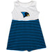 Bentley Falcons Vive La Fete Girls White Game Day Sleeveless Tank Dress Royal Stripes on Skirt