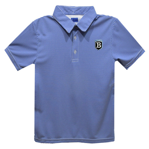 Bentley Falcons Embroidered Royal Stripes Short Sleeve Polo Box Shirt