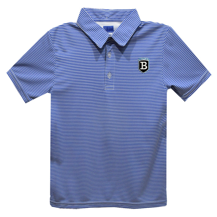 Bentley Falcons Embroidered Royal Stripes Short Sleeve Polo Box Shirt