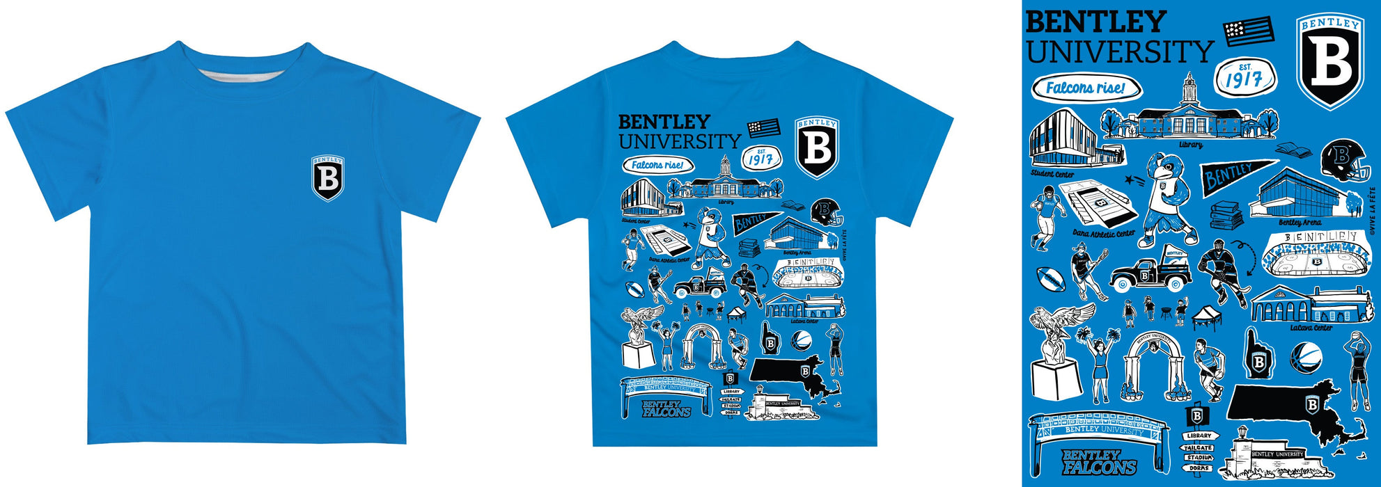 Bentley Falcons Impressions Artwork T-Shirt - White
