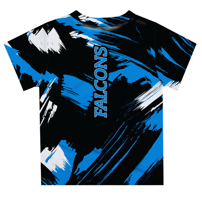 Bentley Falcons Vive La Fete Boys Game Day Black Short Sleeve Tee Paint Brush